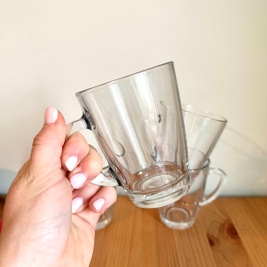 CLEARANCE - 300ml Plain Glass Mugs - WatersHaus