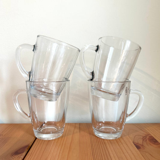 CLEARANCE - 300ml Plain Glass Mugs - WatersHaus